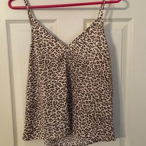 Aerie leopard print satin tank